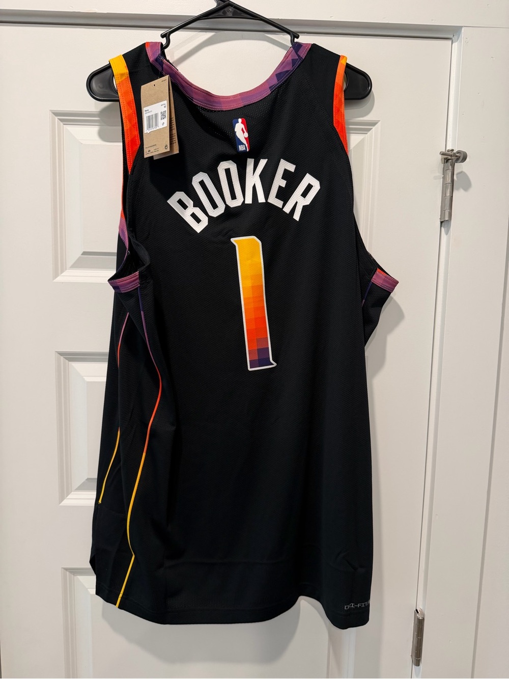 Devin Booker Phoenix Suns Jordan Authentic Jersey Black Size 52 - Picture 7 of 11
